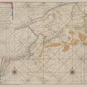 Costa atlántica - Terranova a Virginia - Carta náutica Imprimir