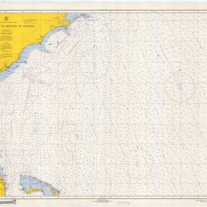 Kaart van Kaap Hatteras tot Straat van Florida 1966 - nautische kaart afdrukken
