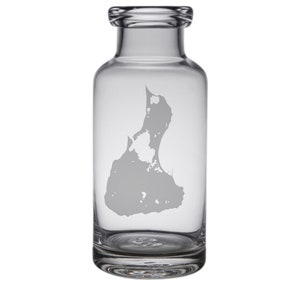 Block Island Engraved Glass Carafe