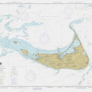 Nantucket Island Kaart 1984 - Nautical Chart Afdrukken