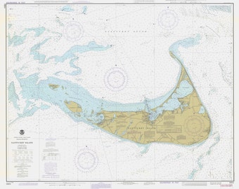Nantucket Island Chart 1984 - Nautical Chart Print