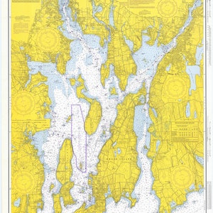 Narragansett Bay Mapa 1971 - Carta Náutica Print