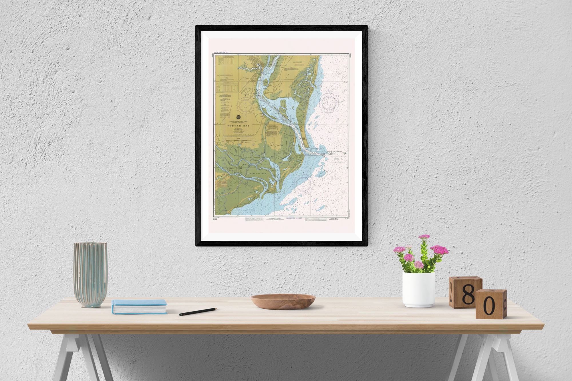 Winyah Bay Map South Carolina Chart 1984 Nautical Chart Etsy Canada