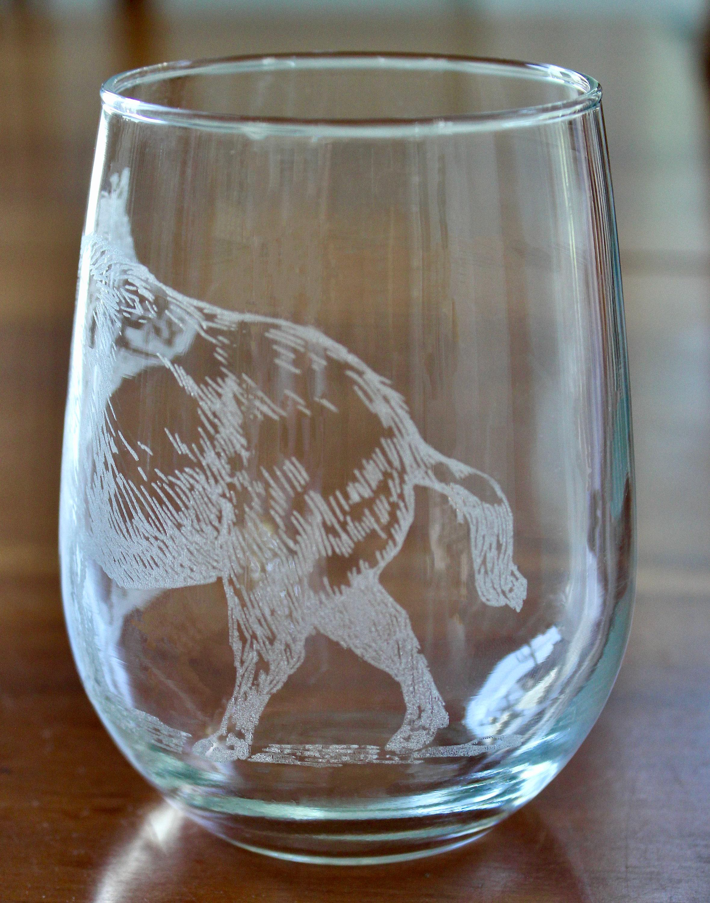 イノシシのレーザー彫刻入りガラス製品 - ユニークな狩猟ギフト - Etsy