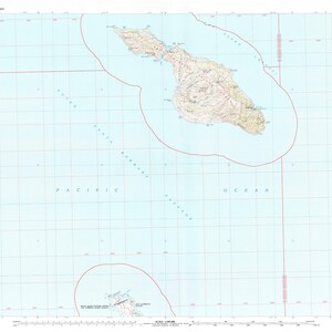 Santa Catalina Topographic Map 1981 - Nautical Chart Print