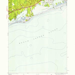 Quonochontaug (RI) Karte - 1953 - Seekarte