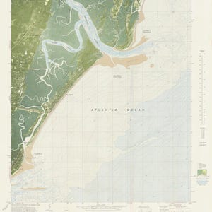Mapa de Sea Island, Georgia - 1979 - Carta náutica - Papel/Lienzo/Metal