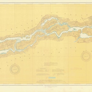 St. Lawrence River Map - Chart #1 1911 - Nautical Chart Print
