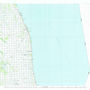 Harbor Beach Topographic Map - 1984 - Nautical Chart Print