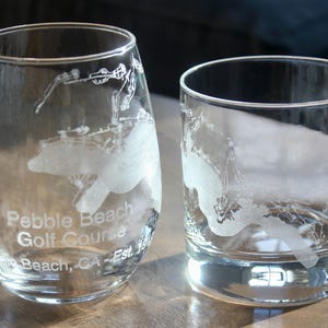 パブルビーチ　グラス Pebble Beach Glasses - Etsy