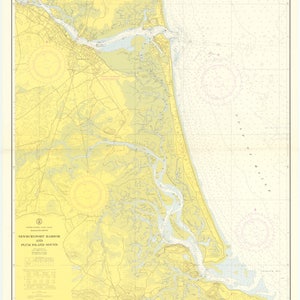 Mapa del puerto de Newburyport y de Plum Island - 1958 - Impresión de cartas náuticas