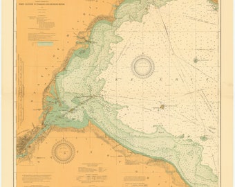 Lake Erie - Port Clinton to Toledo and Detroit River Map 1926 - Nautical Chart Print