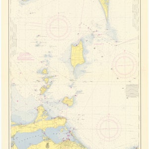 Mapa del lago Erie - Bermellón a Port Clinton 1964 - Impresión de cartas náuticas