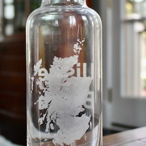 Scotland Engraved Glass Carafe