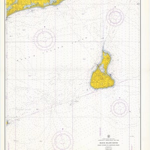 Mapa de Block Island Sound: de Point Judith a Montauk, 1966: impresión de cartas náuticas