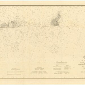 Block Island a Napeague Beach Mapa 1897 - Impresión de cartas náuticas