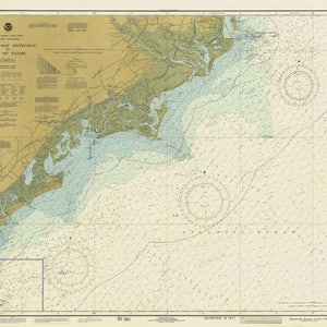 Mappa di Winyah Bay a Isola delle Palme 1982 - Stampa carta nautica