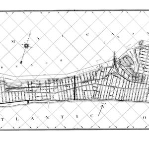 Carte du Queens New York - Impression de carte marine