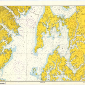 Chesapeake Bay Mappa 1963 - Stampa Carta Nautica