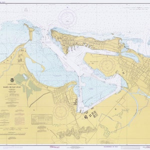 San Juan Harbor Map - Puerto Rico 1978 - Nautical Chart Print