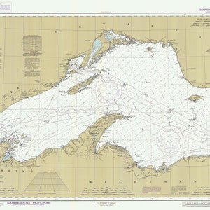 Lake Superior Map 1991 - Nautical Chart Print - Nautical Chart Print