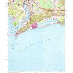 Mapa de Watch Hill (RI) - 1953 - Impresión de cartas náuticas