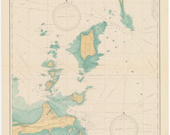 Lake Erie Map - Vermilion to Port Clinton 1941 - Nautical Chart Print