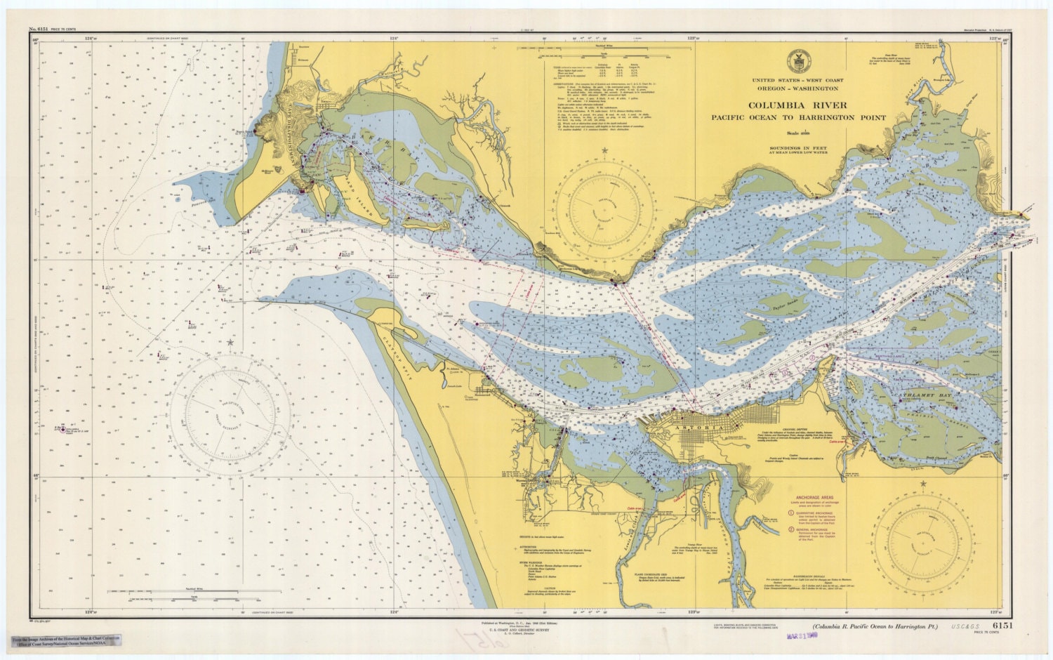 Columbia River Channel Map