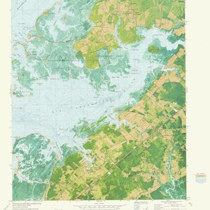 Marion, MD Karte 1972 - Seekarte Druck