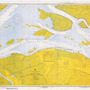 Suisun Bay Mapa - Port Chicago - 1970 - Impresión de cartas náuticas