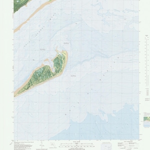 Hundeinsel Karte 1982 - Seekarte Druck