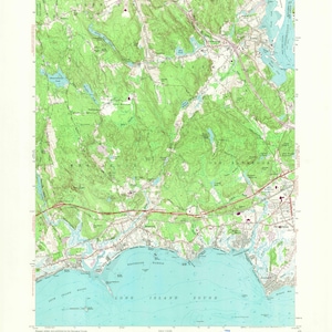 Mapa de Essex (CT) 1958 - Impresión de cartas náuticas