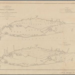 Mapa de corrientes de marea de Long Island Sound - Impresión de carta náutica