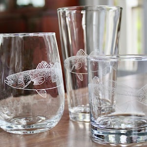 Trout Whiskey Glass 