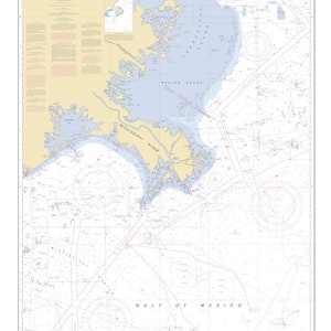 Mapa de Aproximaciones al Río Mississippi 2011 - Impresión de Cartas Náuticas