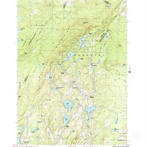 Woodbury Vermont Map - Seekarte Print