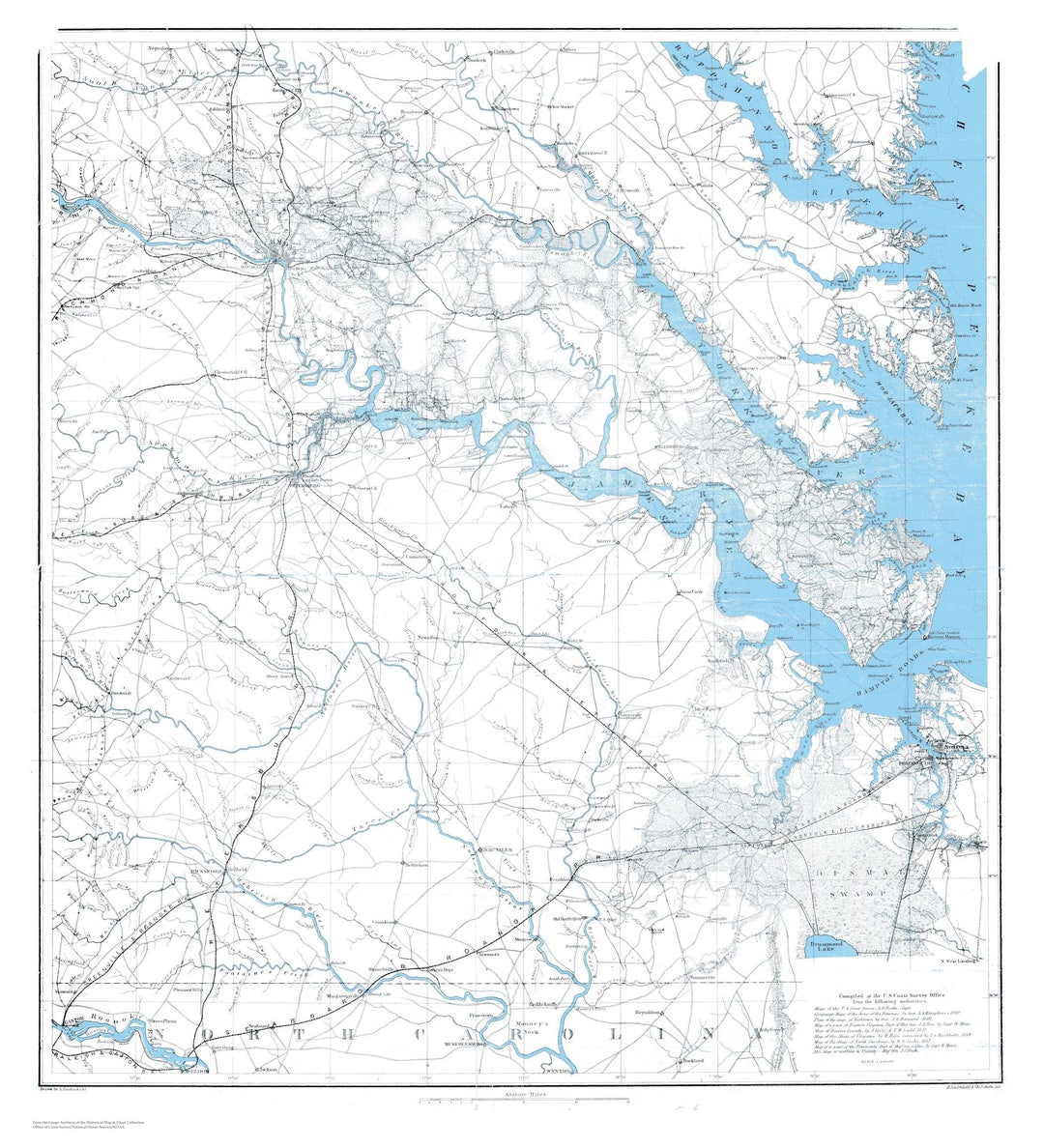 Chesapeake Bay Map - Nautical Chart Print - Etsy