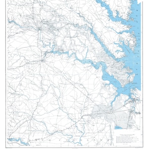Carte de la baie de Chesapeake - Impression de cartes marines