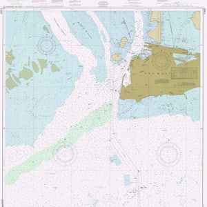 Carte de Key West 1991 - approches de Key West - Impression de cartes marines