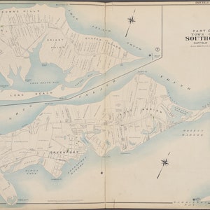 Southold en Long Island Sound Map - Nautical Chart Print