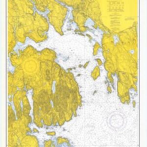 Frenchman Bay and Mount Desert Island Karte 1972 - Seekarte Print