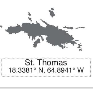 Custom USVI Glasses St. Croix, St. Thomas and St. John Design - Set of 60 Rocks Style glasses