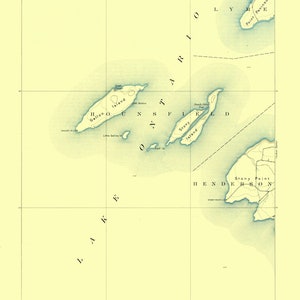 Mapa topográfico de Stony Island 1895 - Impressão de carta náutica
