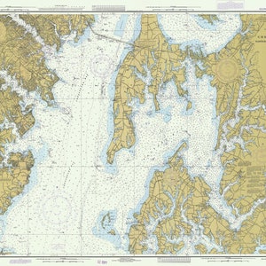 Chesapeake Bay - Eastern Bay and South River - 1983 - Nautical Chart Print