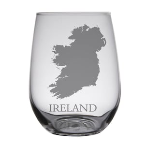 Irland Landkarte gravierte Brille