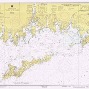 Fischersinsel Map 1977 - Seekarte Print