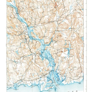 Saybrook CT Map 1893 - Impresión de cartas náuticas