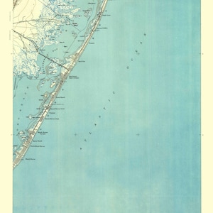 Long Beach Island Karte 1948 - Seekarte Print