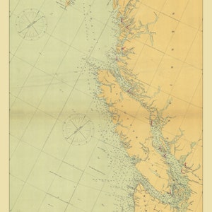 Vancouver Island Kaart 1898 - Nautical Chart Print