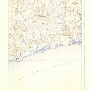 Mapa de Charlestown (RI) - 1889 - Impresión de cartas náuticas